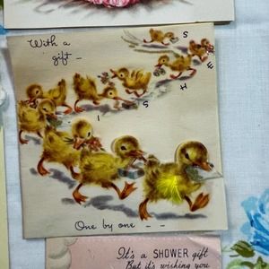 Lot of Kitsch Shower Cards and Wedding Cards